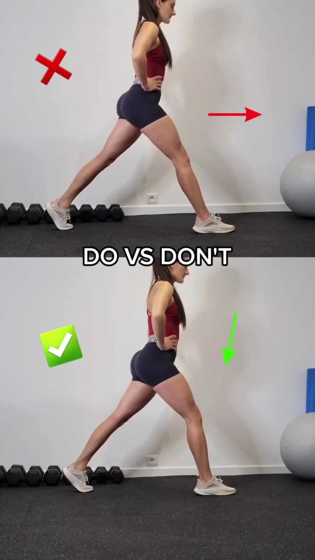 @team_marie_fit DO VS DON'T #coach #fente #lunge #musculationfemme
